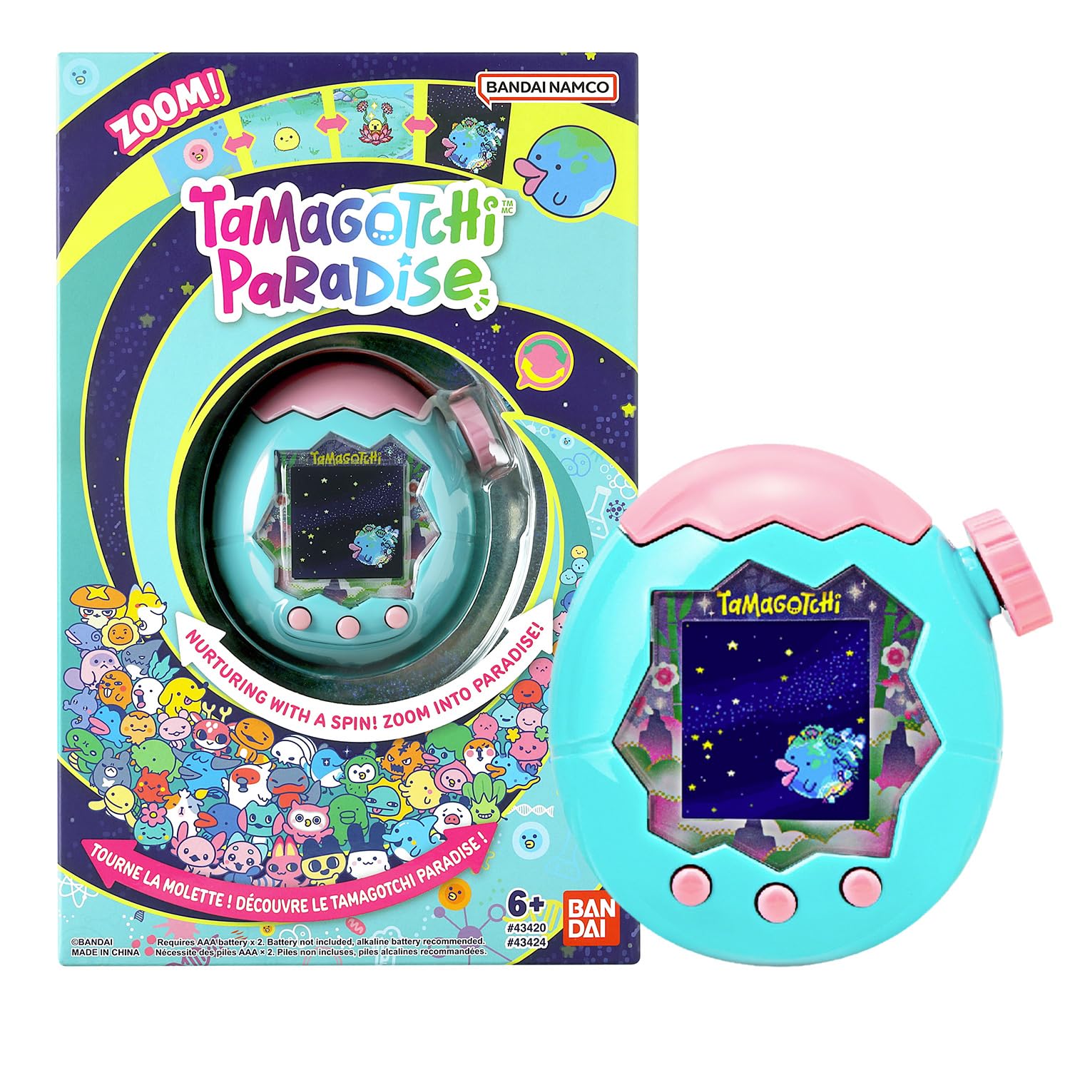 Tamagotchi Paradise Acqua animale virtuale blu interattivo