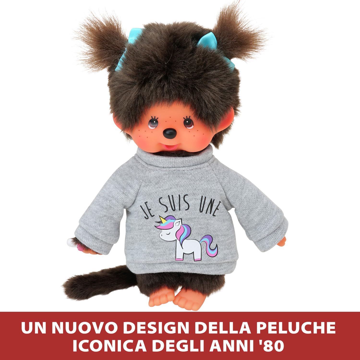Bandai Monchhichi Unicorno peluche 20 cm anni 80