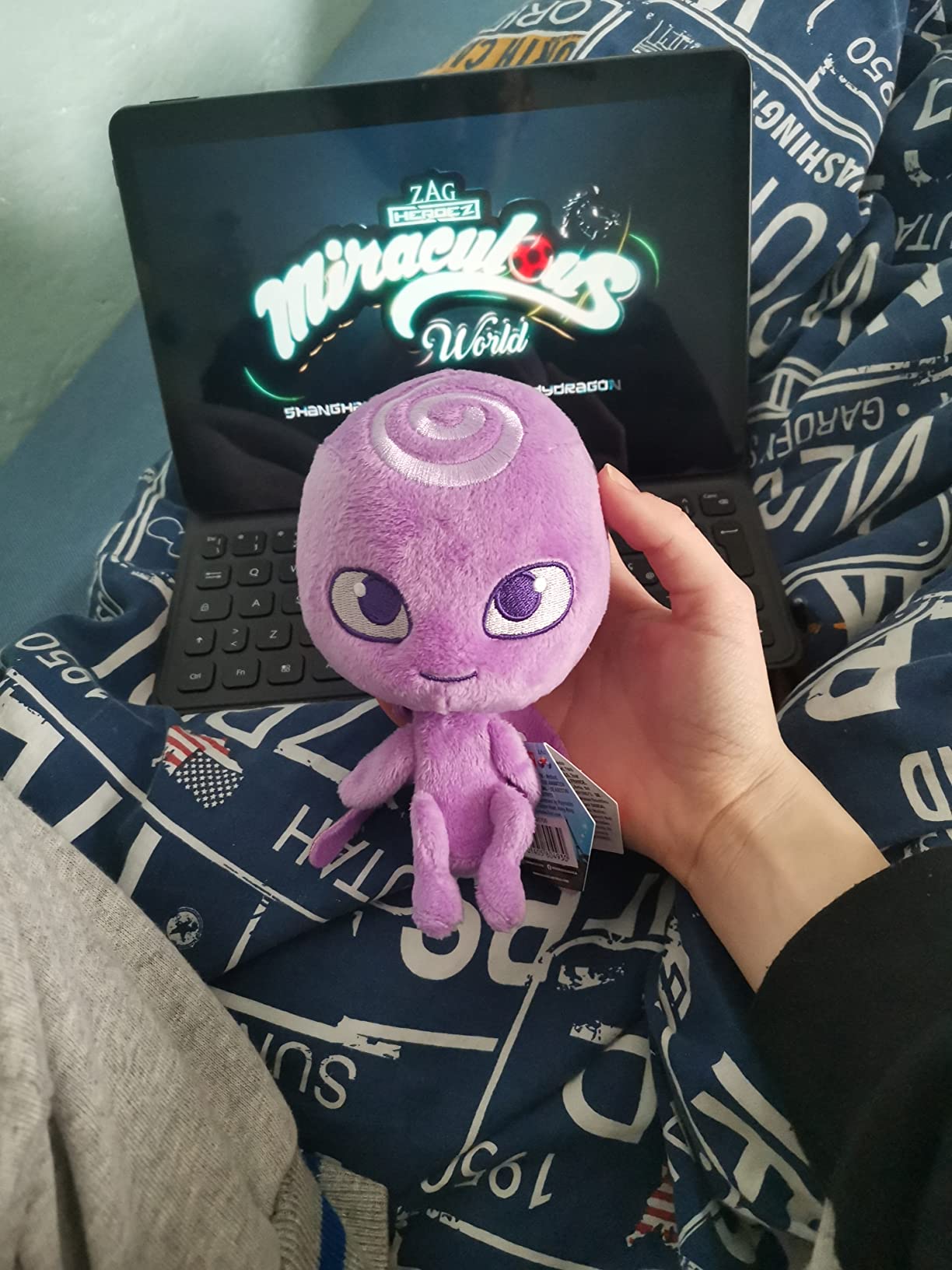Miraculous Kwami Ziggy peluche 15 cm capra grigia