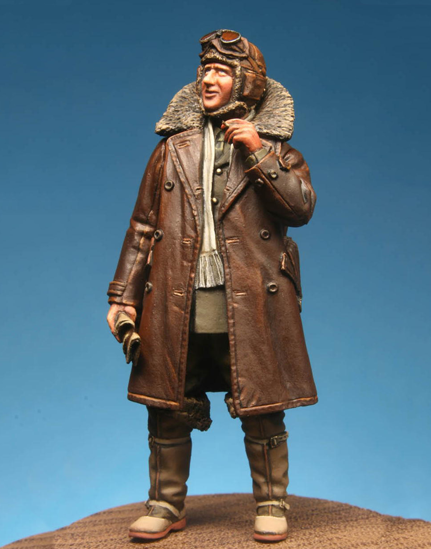 Model Cellar WWI British RFC Pilot 2 figurino cappotto aperto