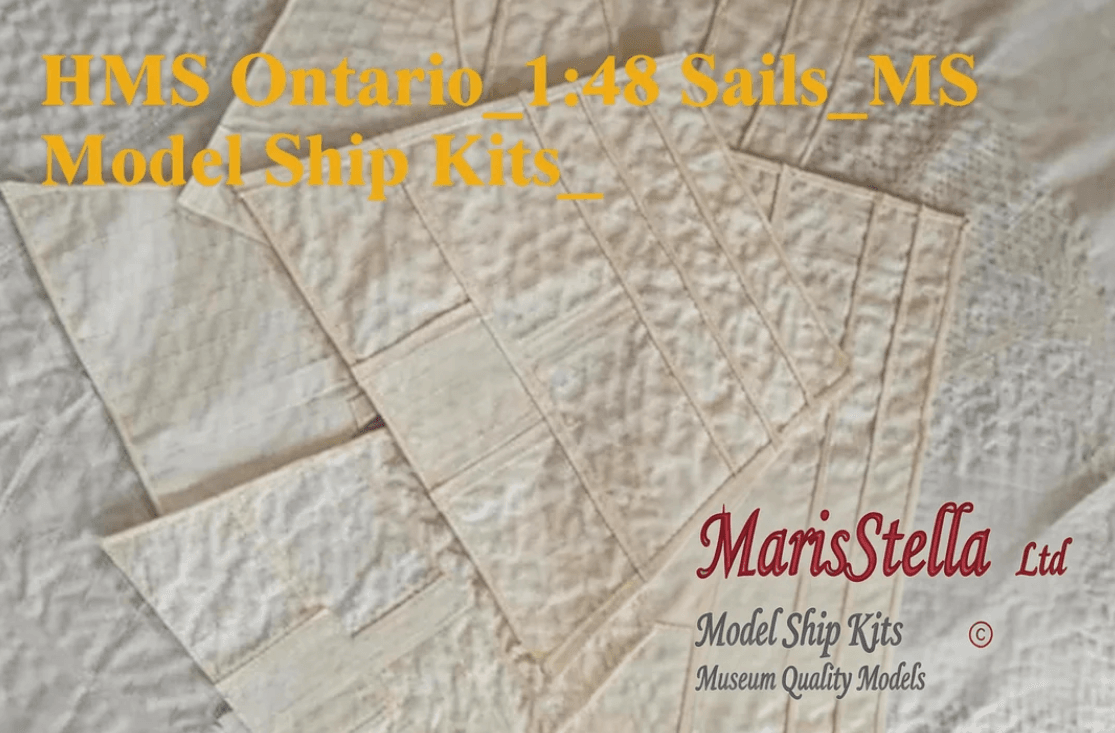 MarisStella HMS Ontario 1:48 vele precucite 9 pezzi ricamate