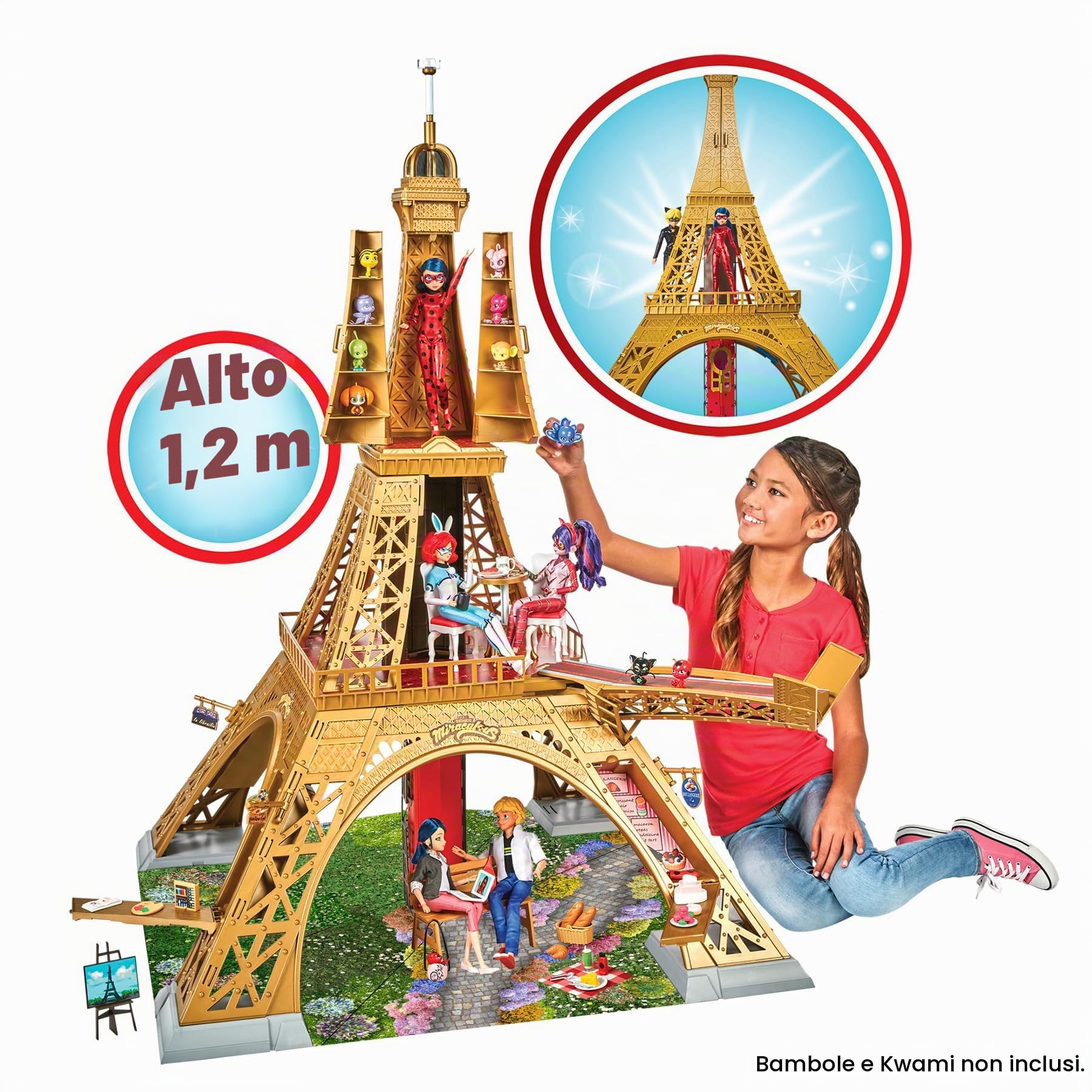 Bandai Miraculous Playset Deluxe Paris torre 120 cm 40 accessori