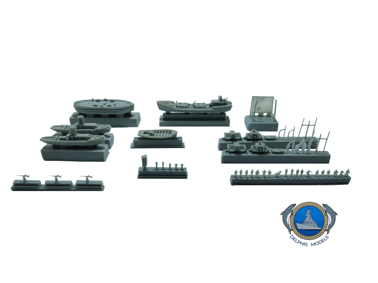 Delphis Models Mezzi Portuali 2GM 1/350 kit resina con equipaggio