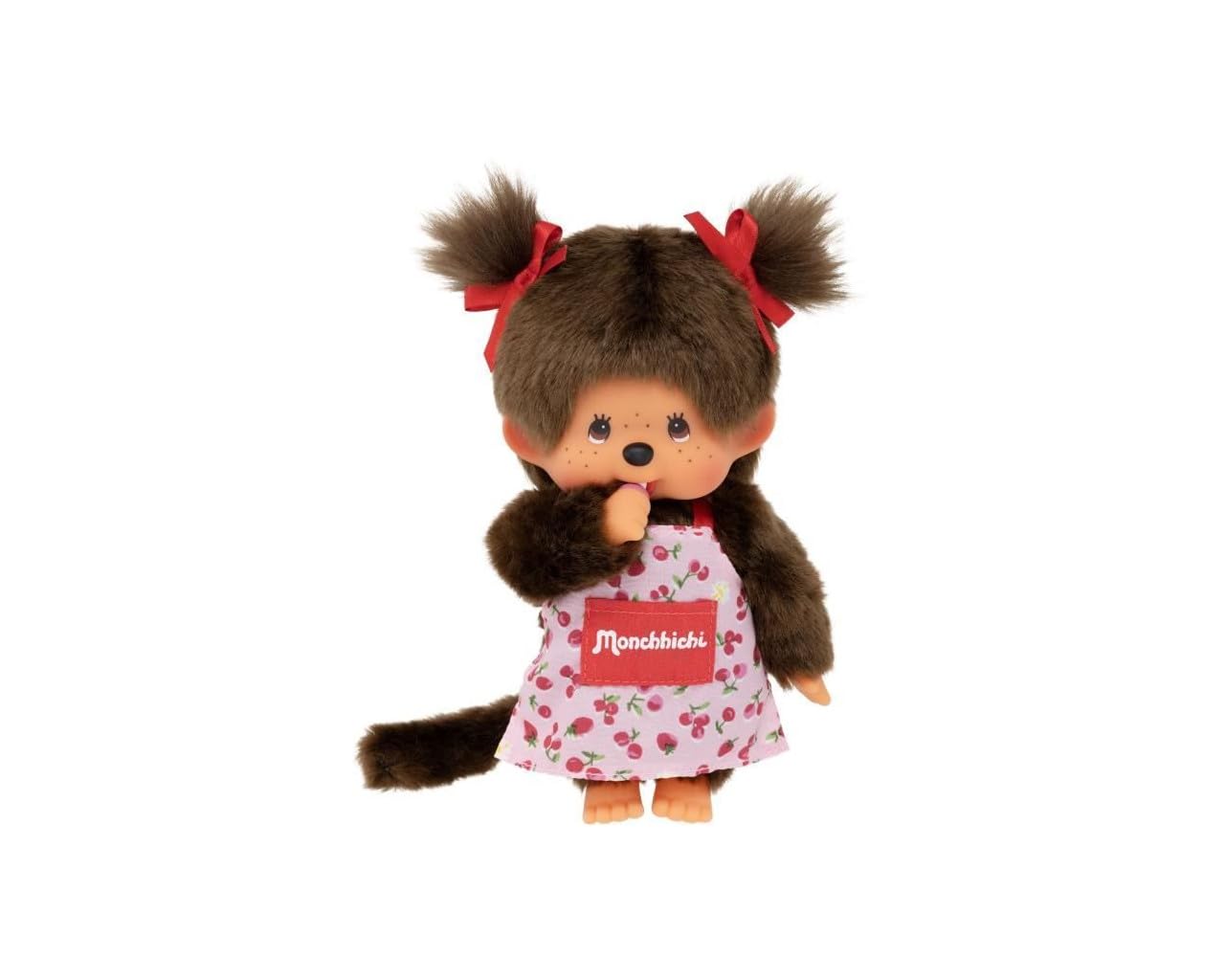 Bandai Monchhichi grembiule floreale peluche 20 cm morbido