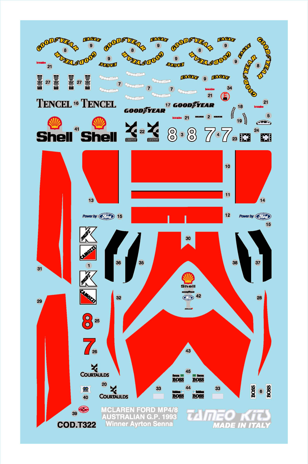 Tameo Kits TMK 334 kit modello 1/43 da verniciare