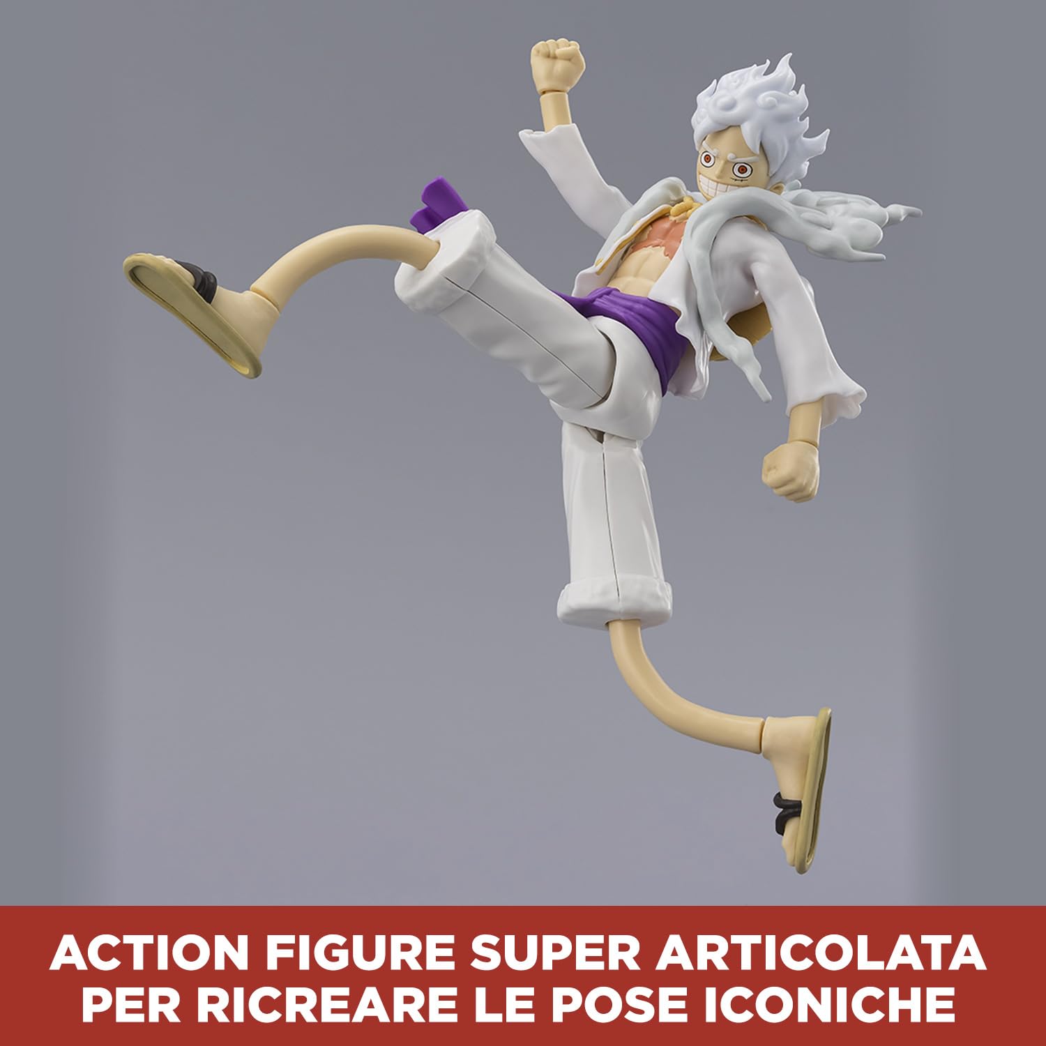 Bandai Anime Heroes Luffy Gear 5 action figure 17 cm snodata