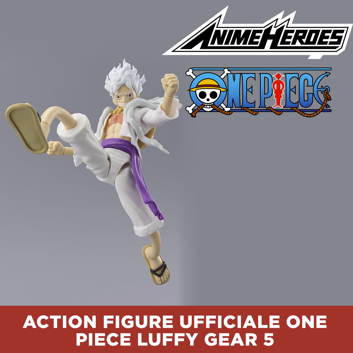 Bandai Anime Heroes Luffy Gear 5 action figure 17 cm snodata