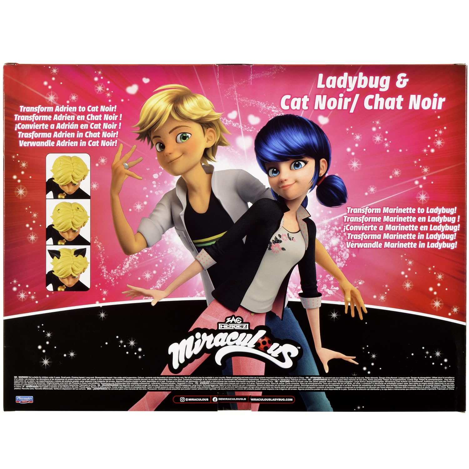 Miraculous Marinette e Adrien set 2 bambole 26 cm