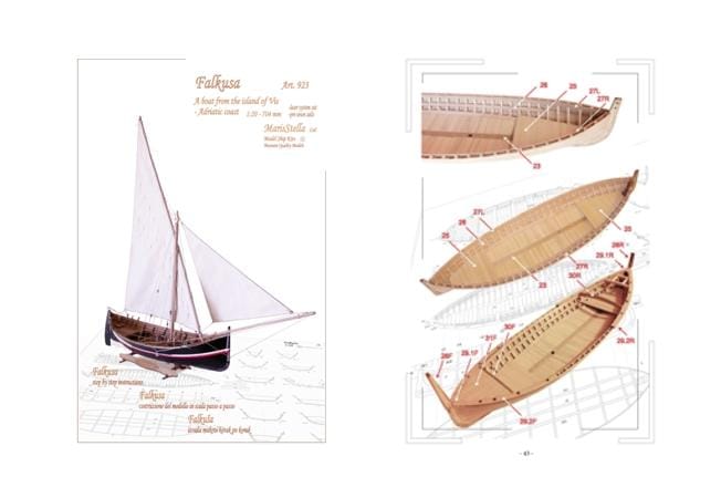 MarisStella Falkusa 1:20 kit nave legno 70,4 cm vele