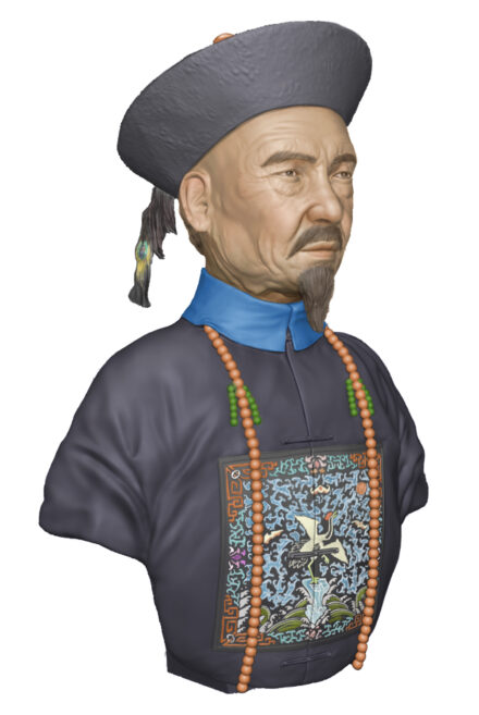 Model Cellar Qing Dynasty Official figurino mandarino