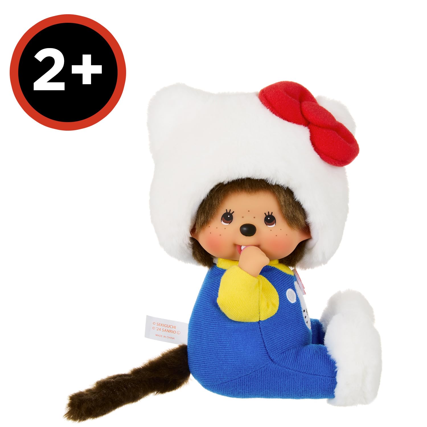 Monchhichi Hello Kitty Seduto peluche 20 cm morbido
