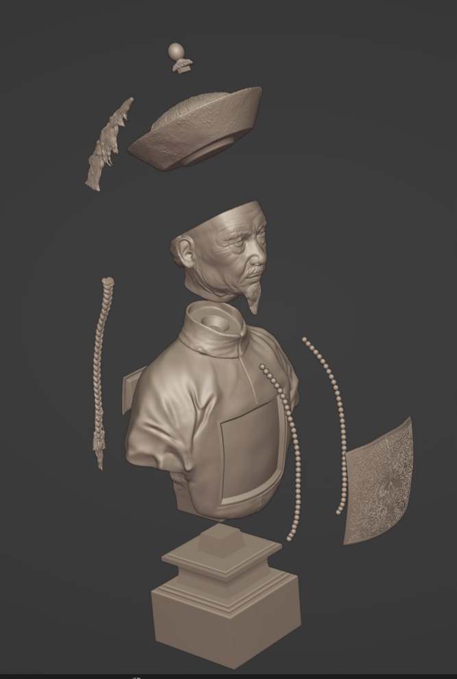 Model Cellar Qing Dynasty Official figurino mandarino