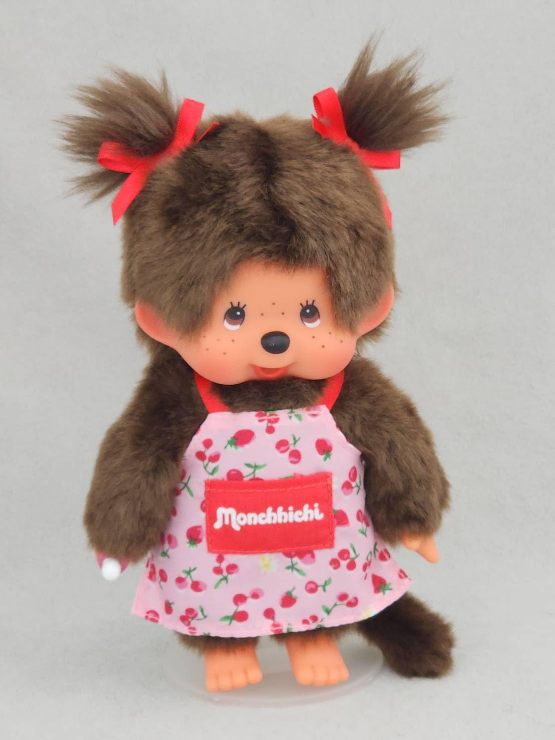 Bandai Monchhichi grembiule floreale peluche 20 cm morbido