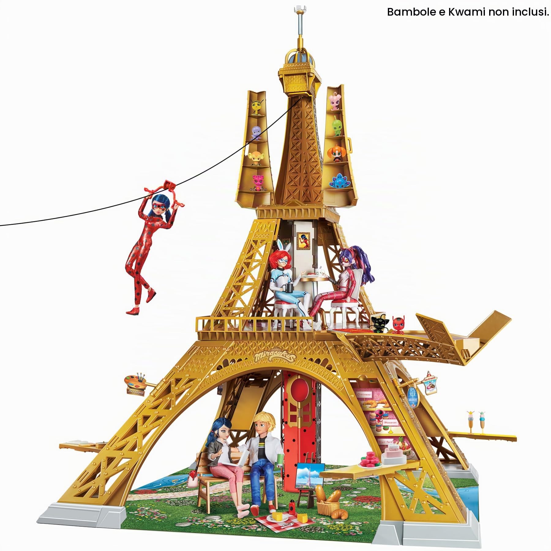 Bandai Miraculous Playset Deluxe Paris torre 120 cm 40 accessori