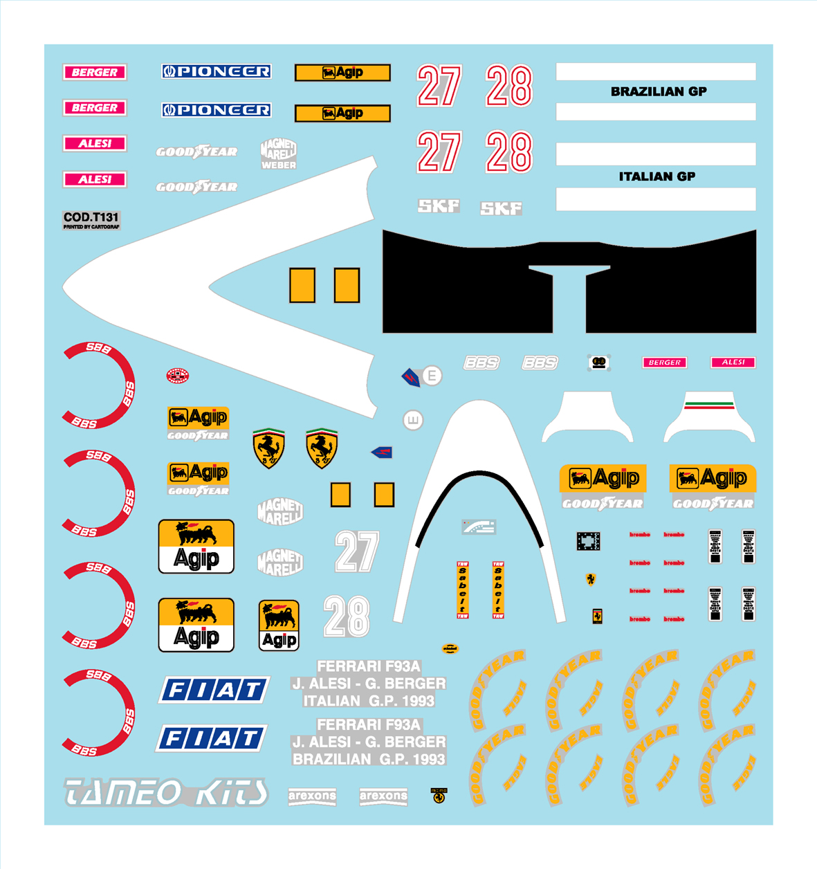 Tameo Kits TMK 169 kit 1/43 monoposto