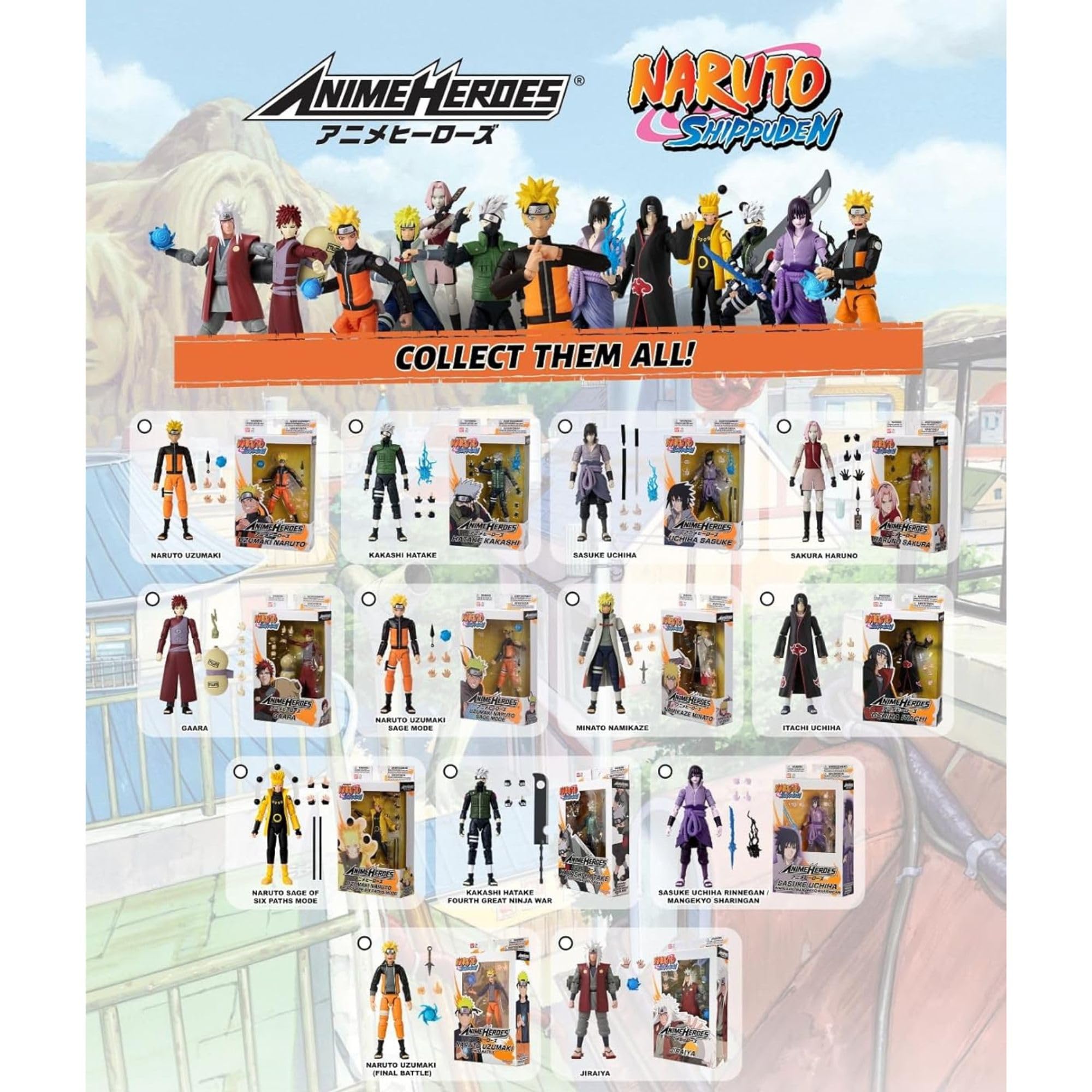 Bandai Anime Heroes Kakashi Hatake action figure 17 cm