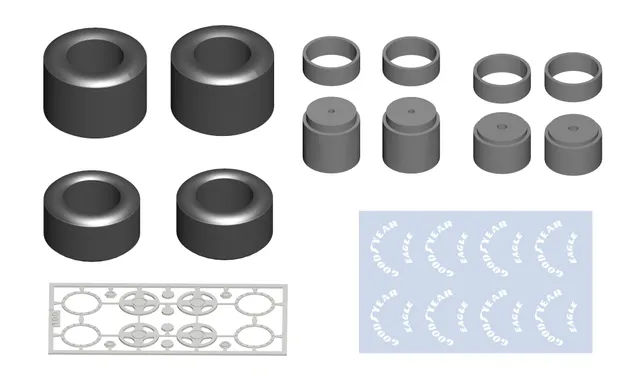 Tameo Kits PWT 12 set ruote 1/43 Enkei 4 razze