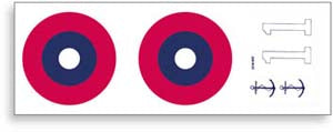 SIG WWI Roundel decal 5 pollici foglio 2 pezzi