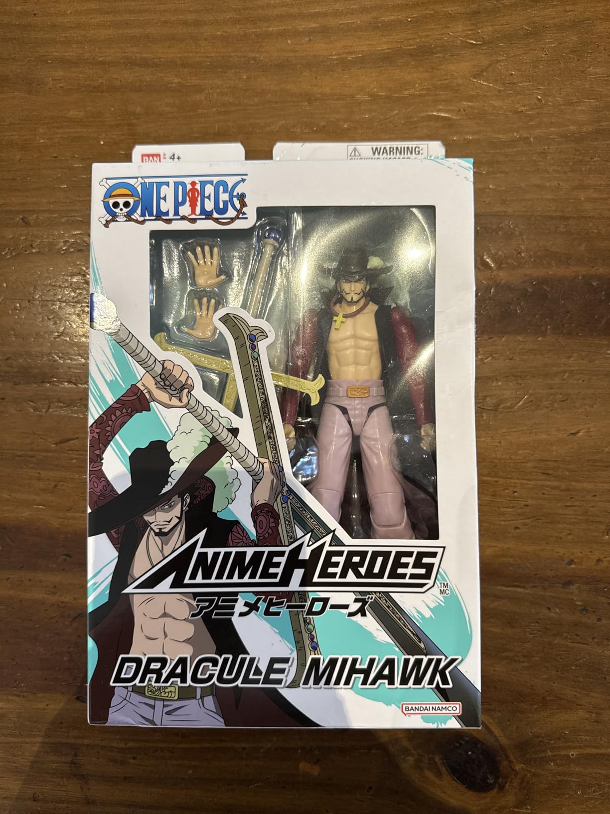 Bandai Anime Heroes One Piece Mihawk action figure 17 cm