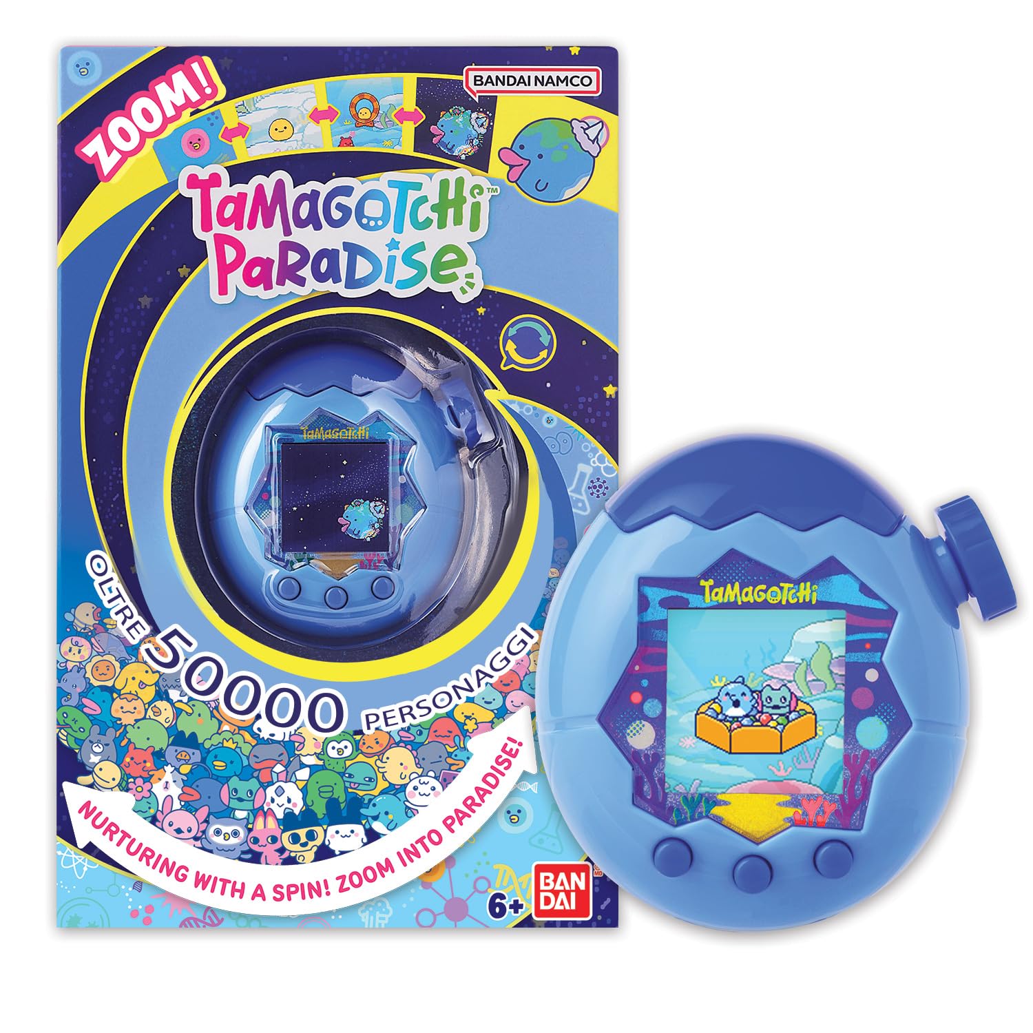 Tamagotchi Paradise Acqua animale virtuale blu interattivo