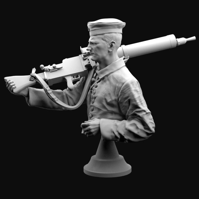 Model Cellar WWI German MG08/15 busto in resina tedesco
