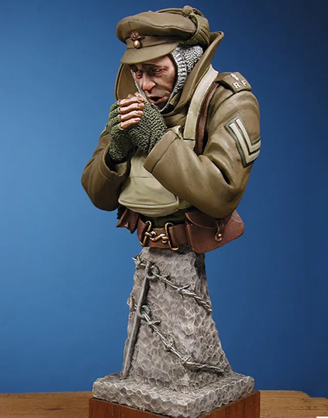 Model Cellar Winter in the Trenches British Tommy Royal Fusiliers 1915 figurino