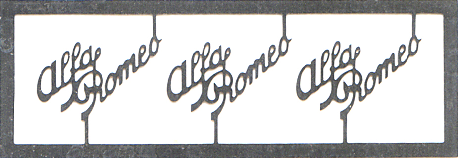 TAMEO Kits FT 23 decal scritta Alfa Romeo 12 pezzi anni '40-'50