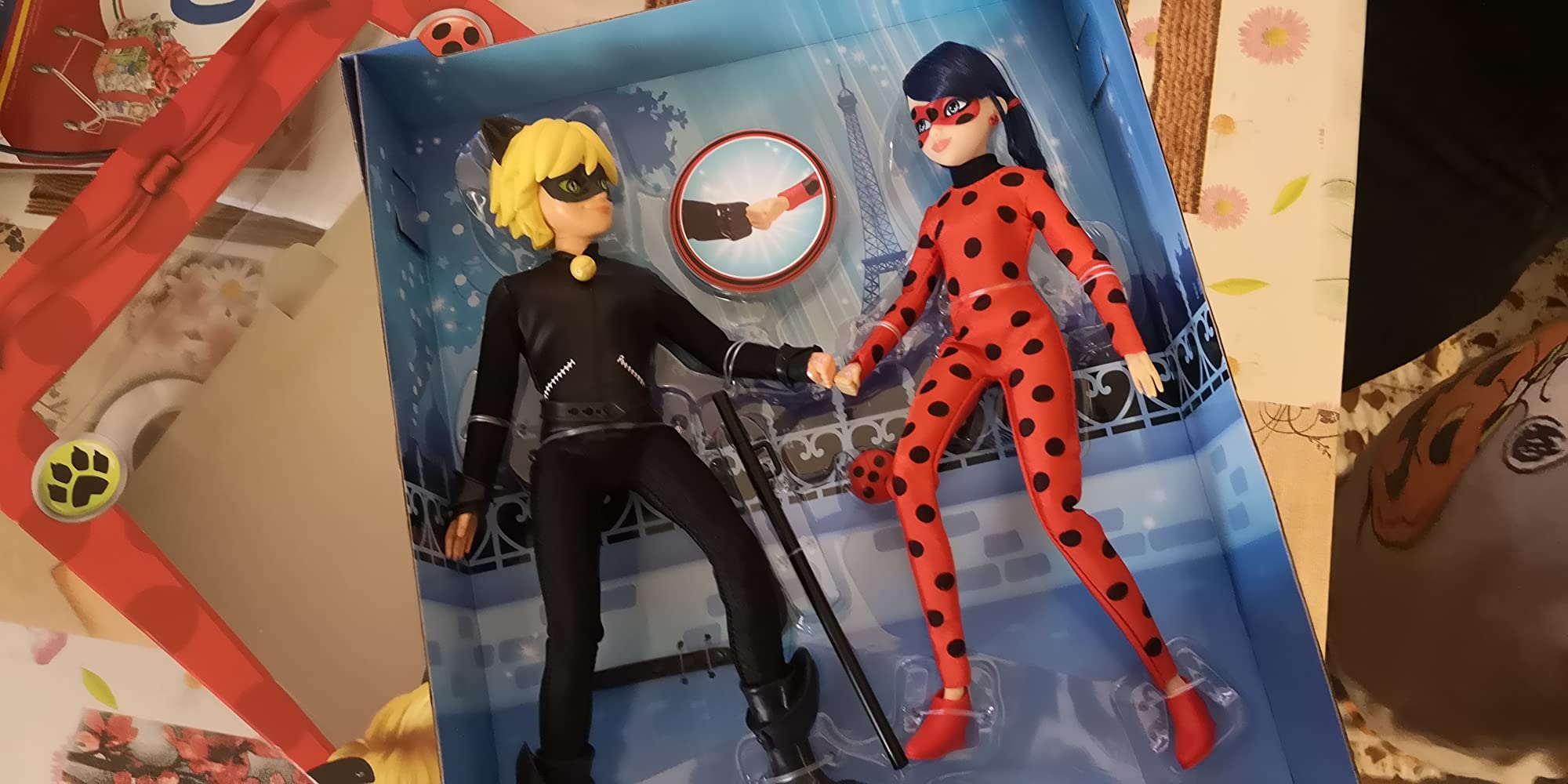 Miraculous Ladybug e Chat Noir bambole 26 cm set 2 pezzi
