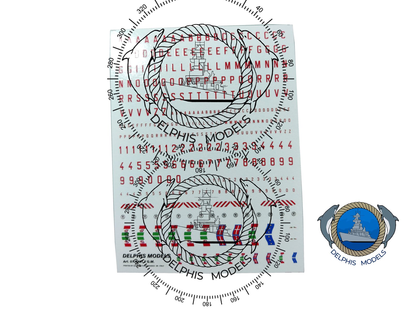 Delphis Models Distintivi ottici foglio decal 1:700 Regia Marina