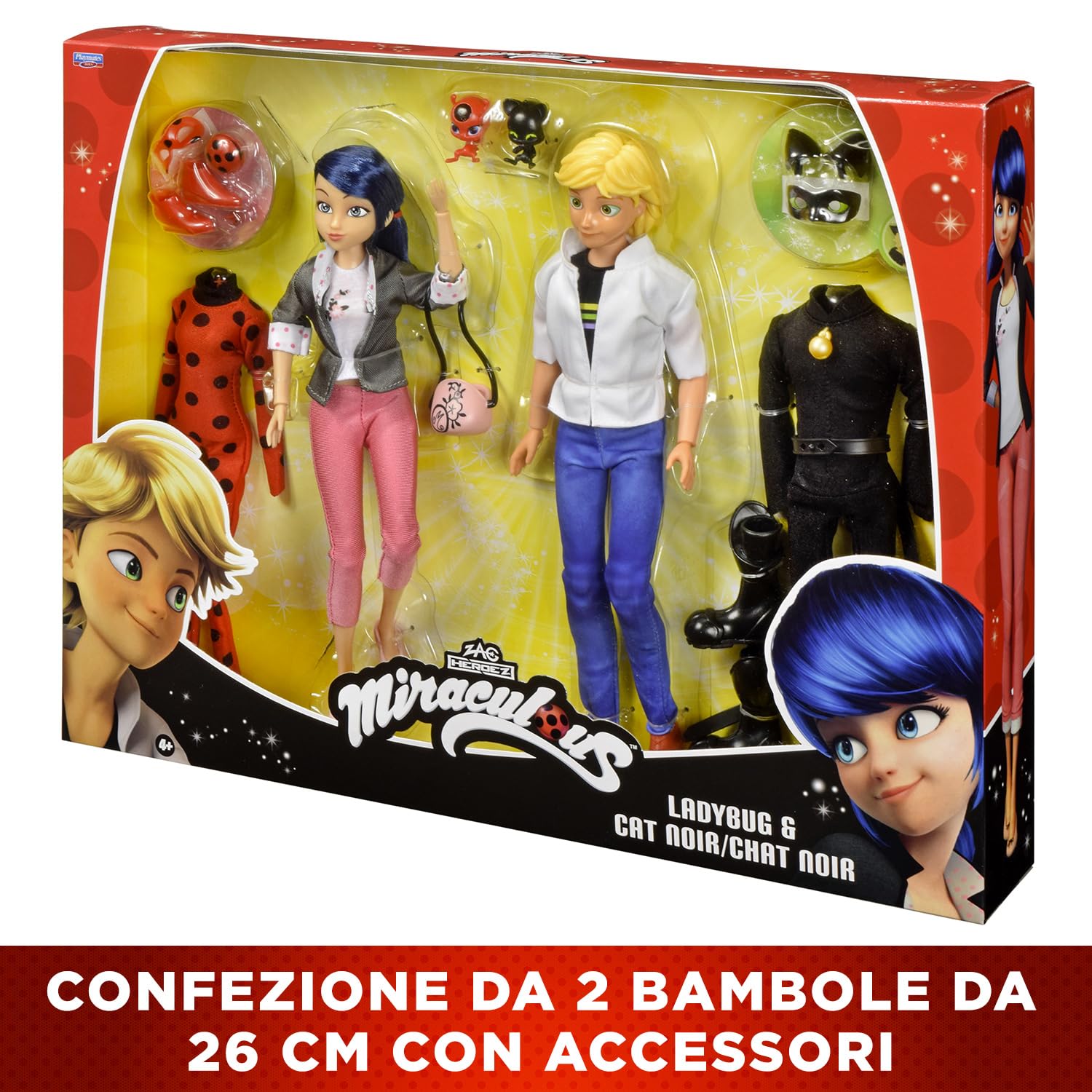 Miraculous Marinette e Adrien set 2 bambole 26 cm