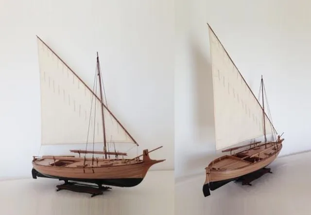 MarisStella Traita kit barca legno 1:20 Corfù vele cucite