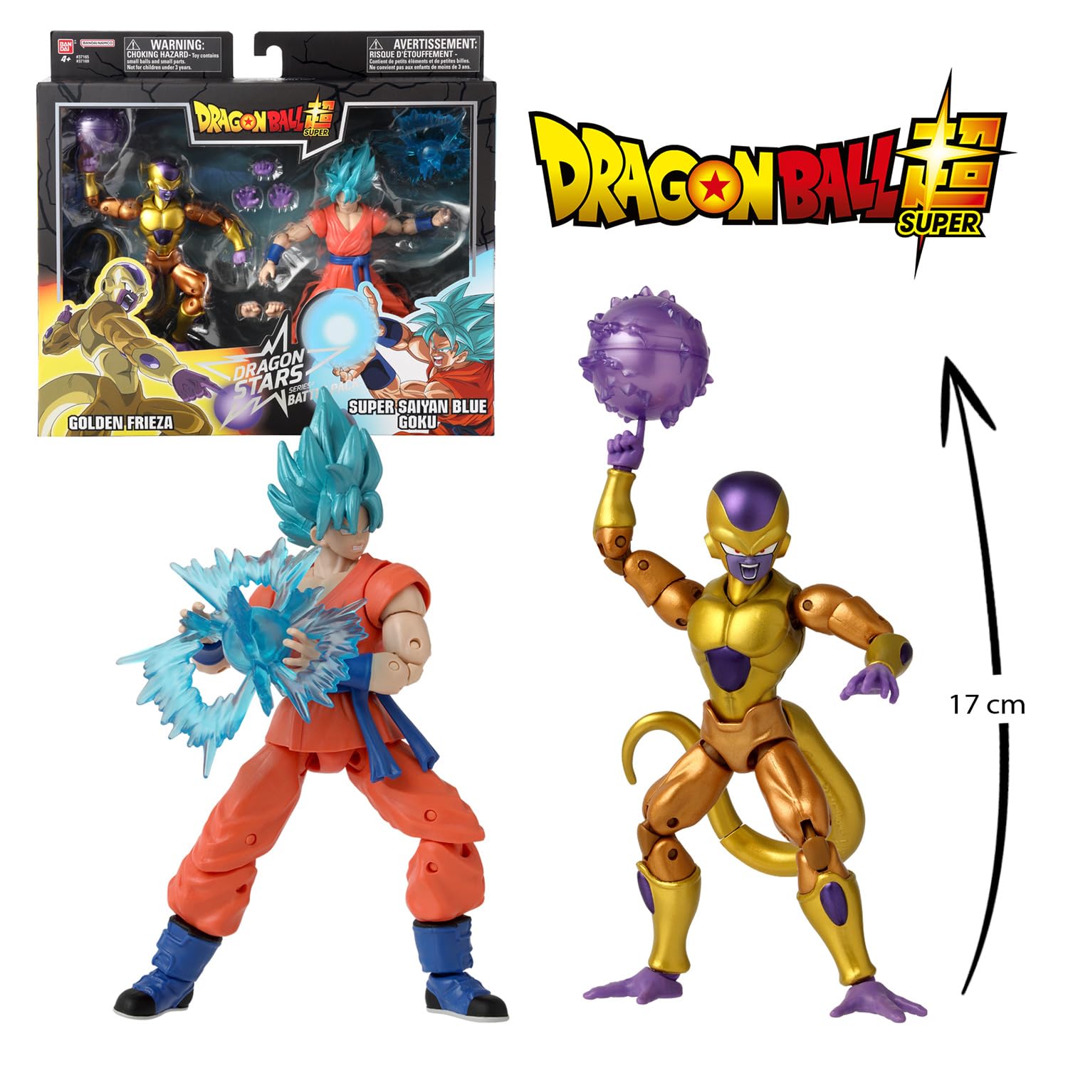 Bandai Dragon Stars Golden Freezer vs Goku action figure 2 pz 17cm