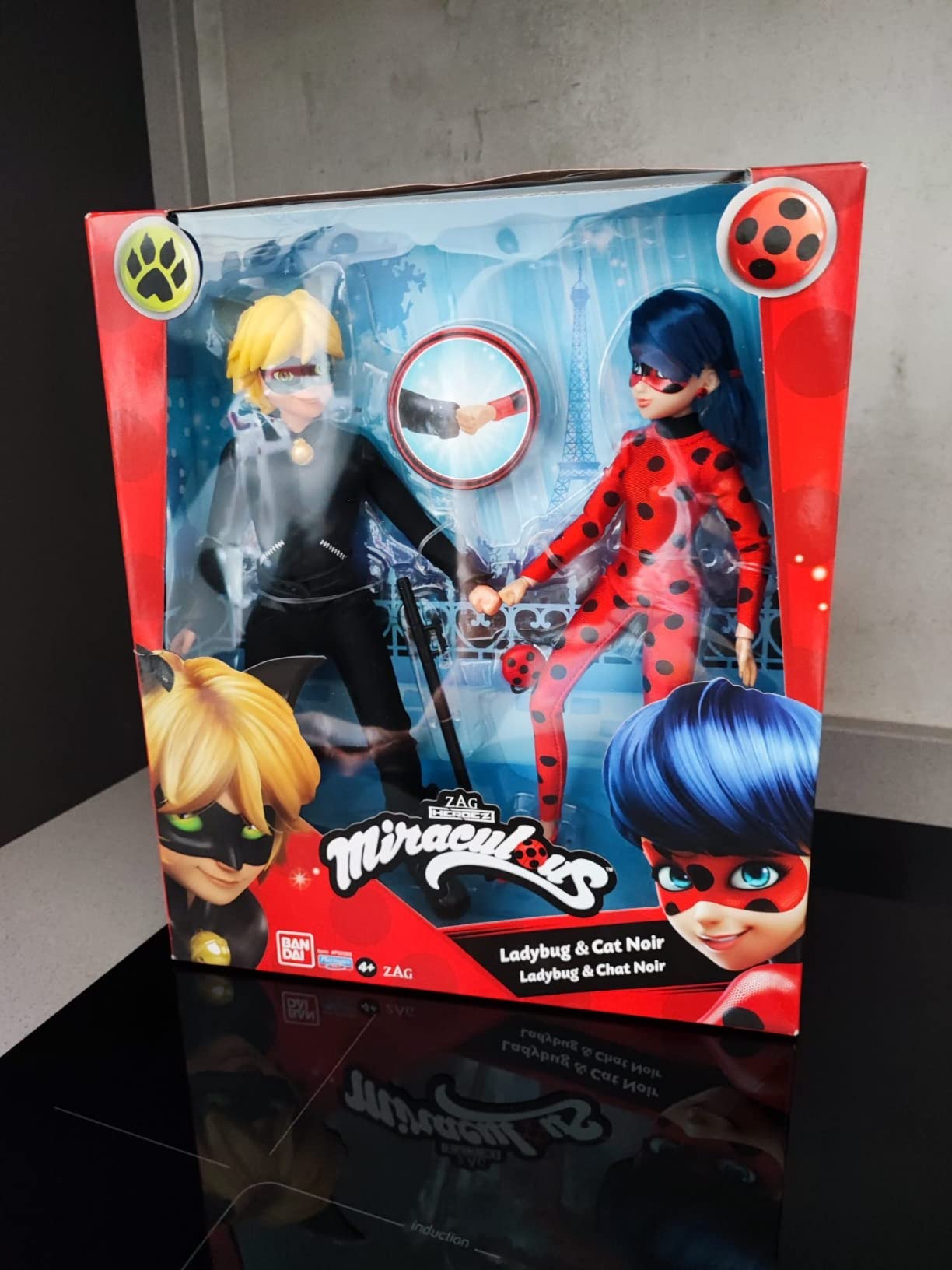 Miraculous Ladybug e Chat Noir bambole 26 cm set 2 pezzi