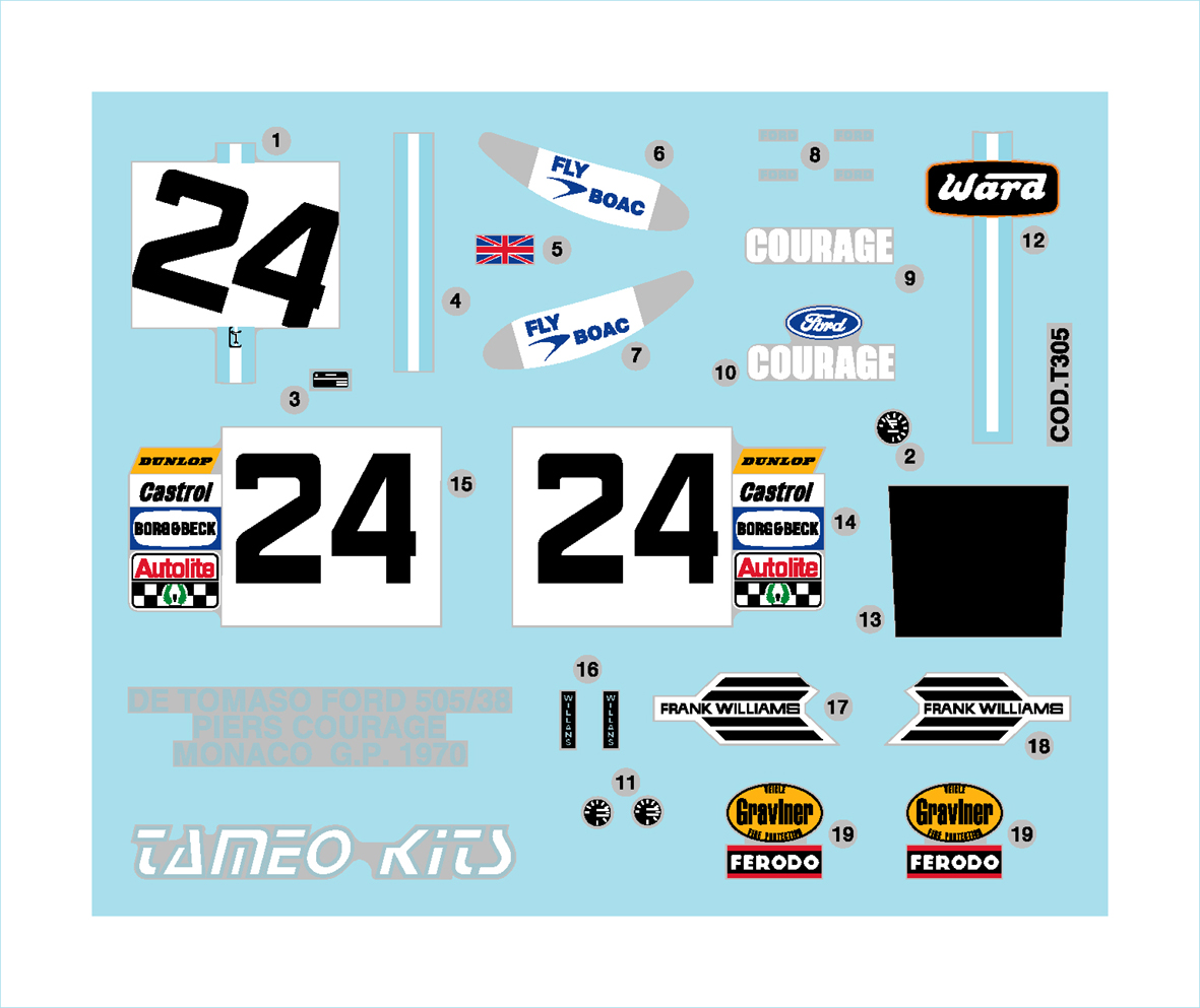 Tameo Kits TMK 329 kit montaggio scala 1/43