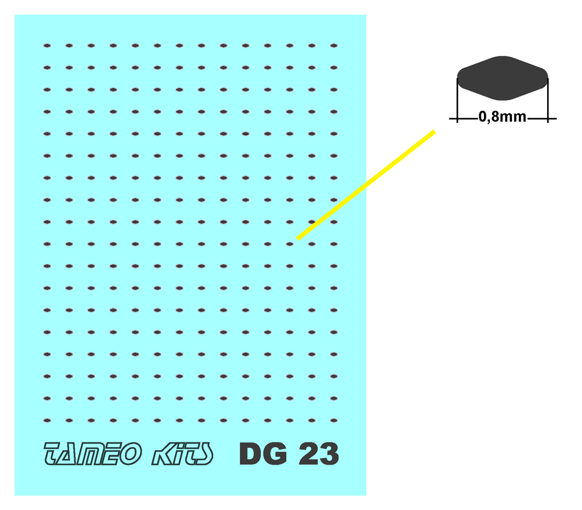 Tameo Kits DG 23 ganci cromati Tipo A 252 pezzi