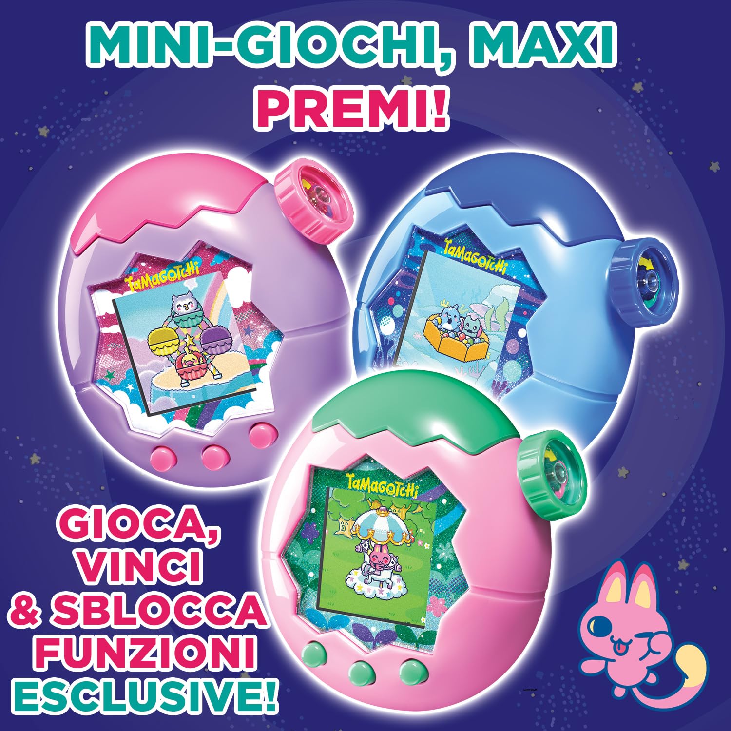 Tamagotchi Paradise Acqua animale virtuale blu interattivo