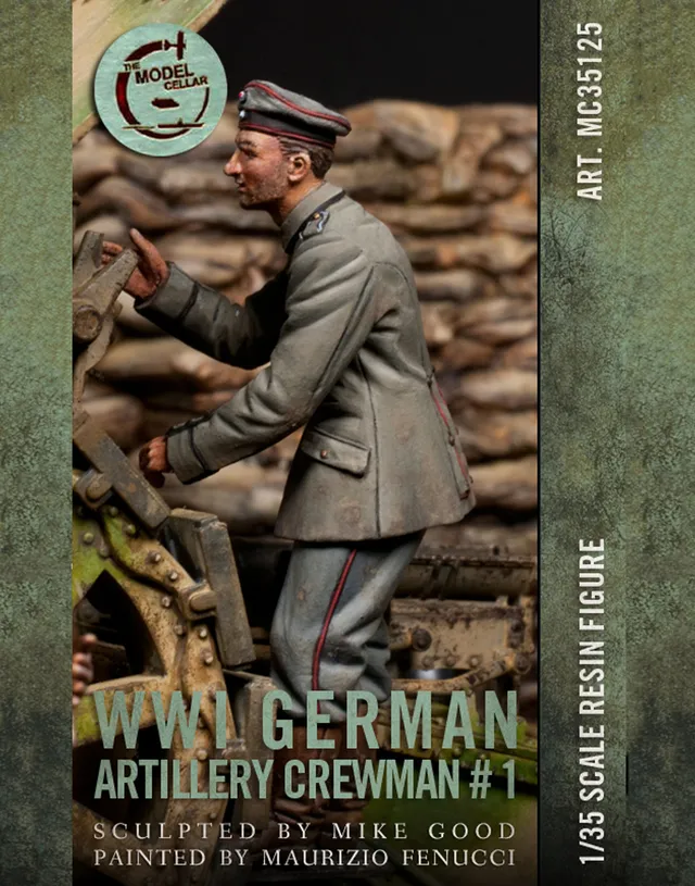 Model Cellar Gun Layer tedesco WWI figurino