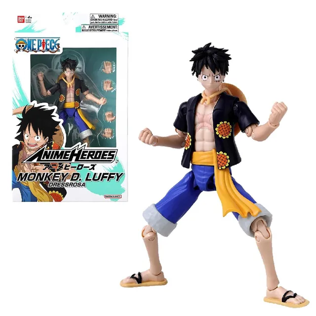 Bandai Anime Heroes One Piece Rufy Dressrosa action figure 17 cm