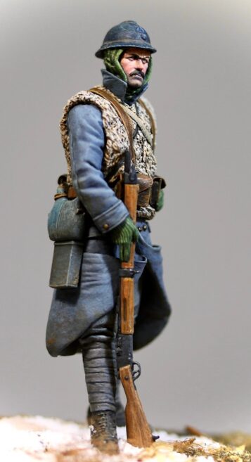 Model Cellar WWI French Poilu in winter dress figurino