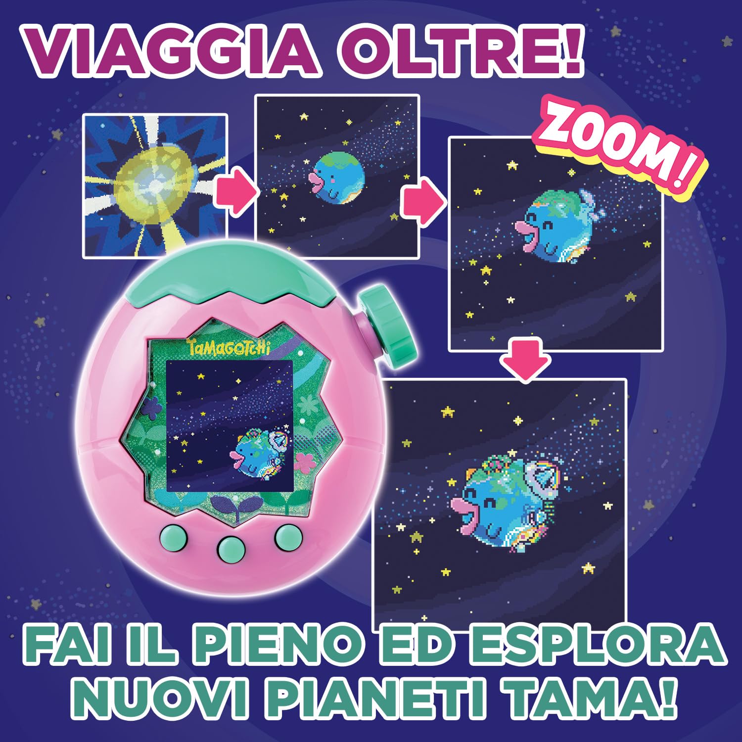Tamagotchi Paradise Acqua animale virtuale blu interattivo