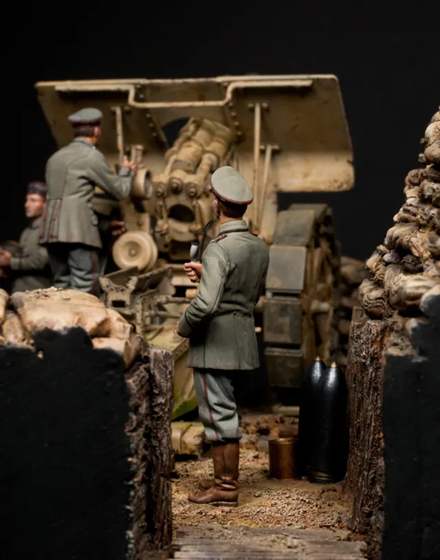 Model Cellar German Artillery Crew set 3 figurini WWI