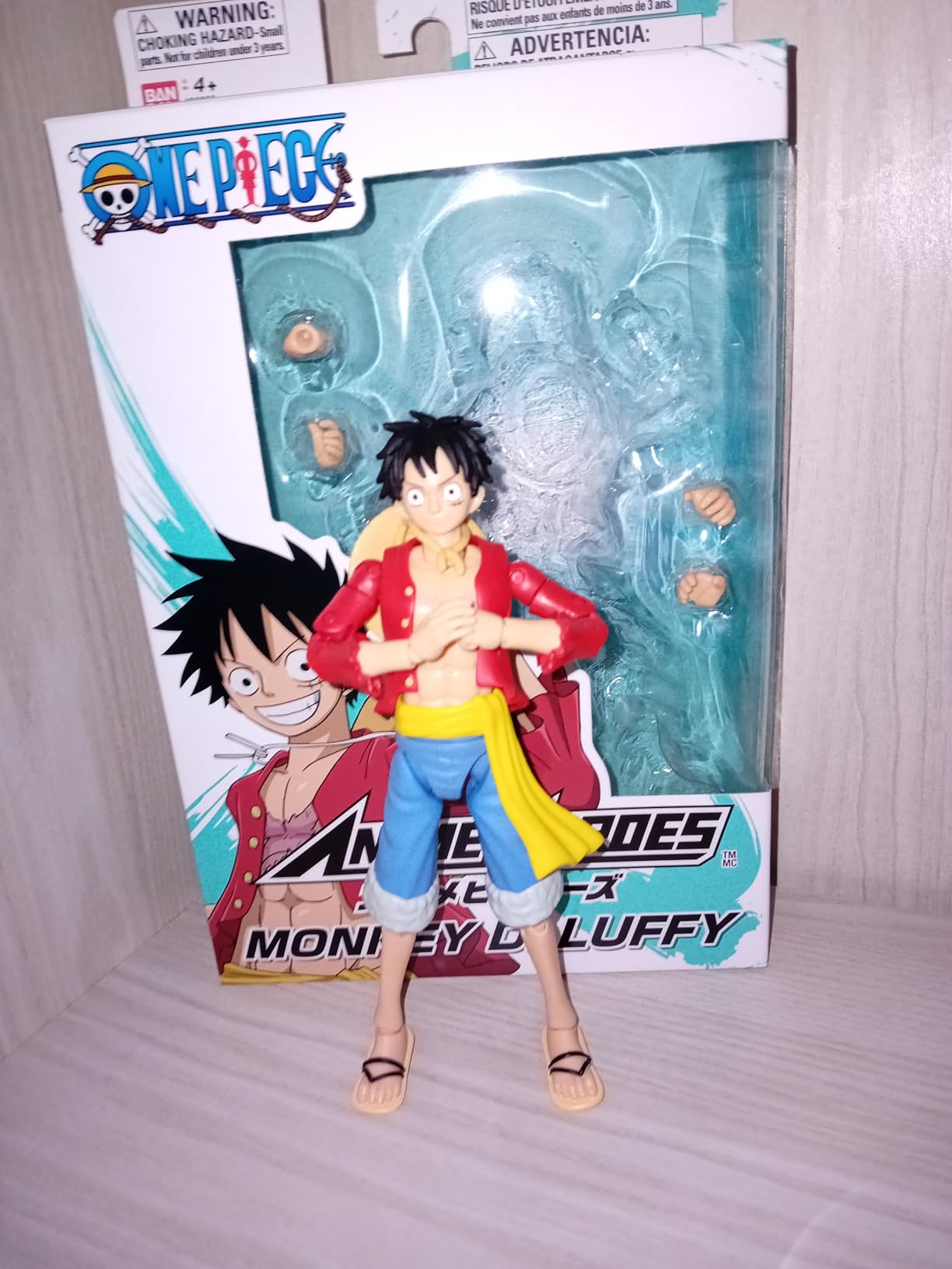 Bandai Anime Heroes Monkey D. Rufy action figure 17 cm articolata