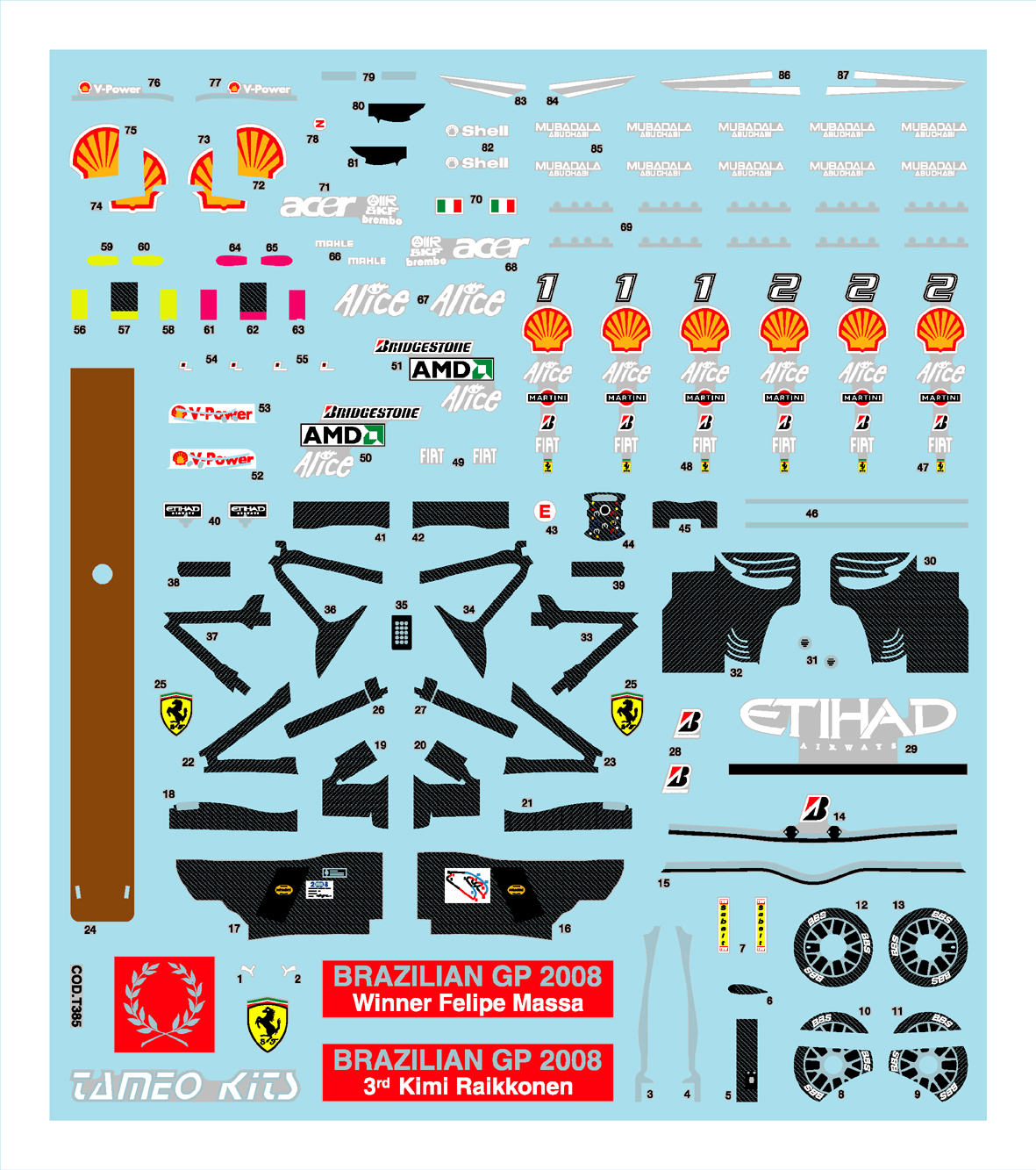 Tameo Kits TMK 382 kit montaggio scala 1/43