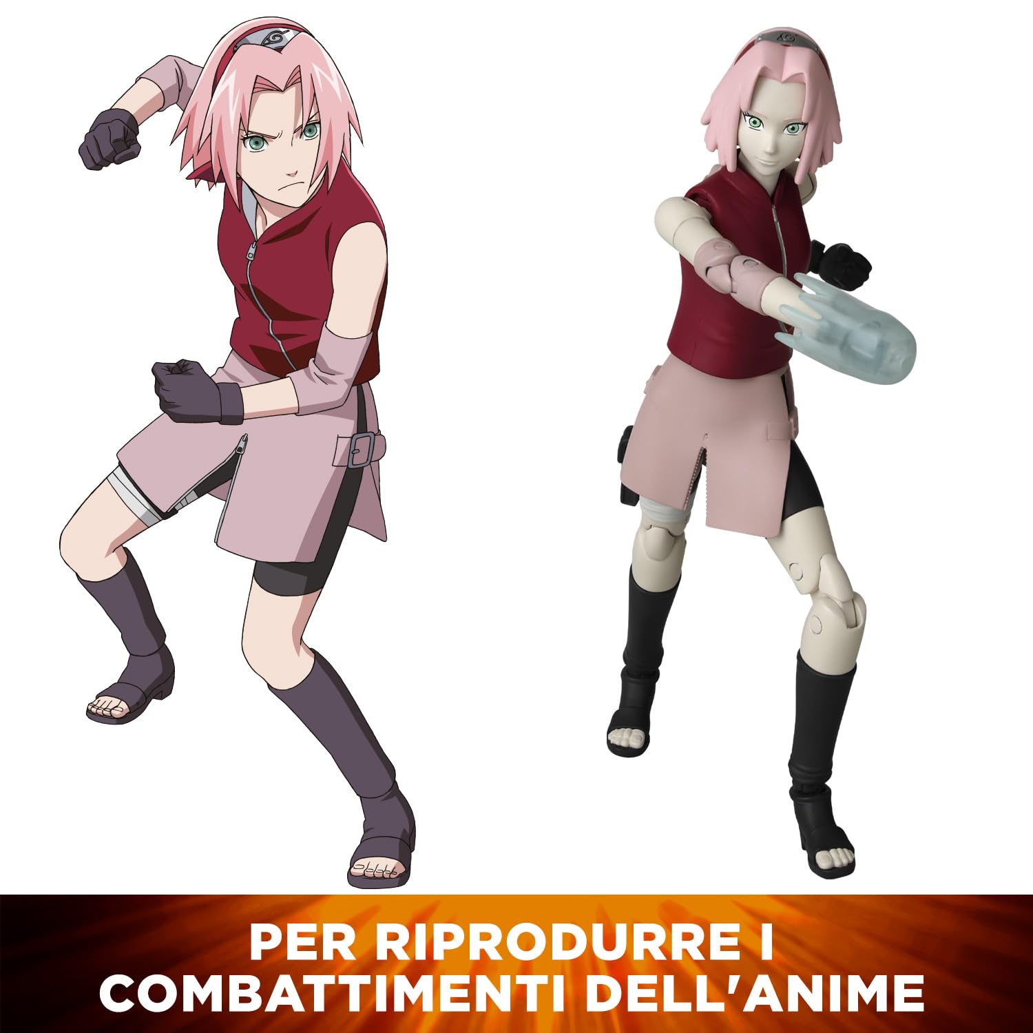 Bandai Anime Heroes Sakura Haruno Naruto action figure 17 cm