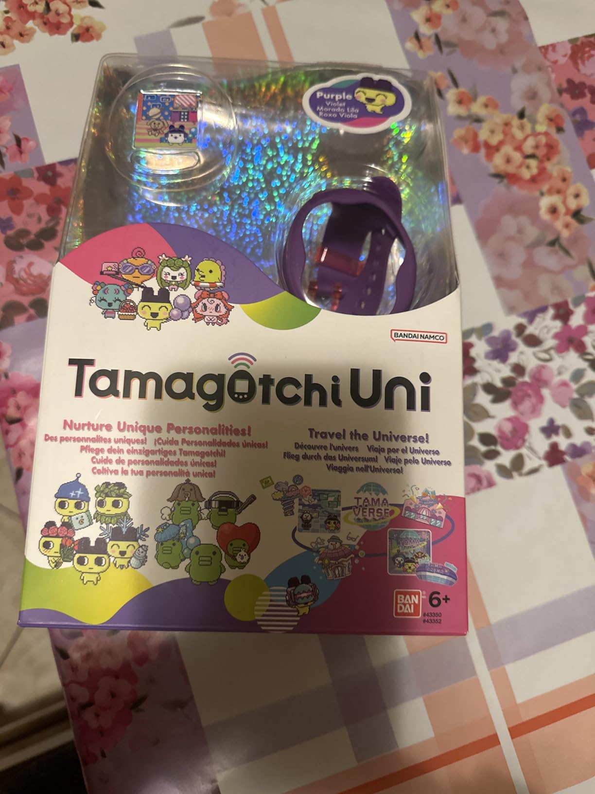 Tamagotchi Uni 43352 animale virtuale viola WiFi con cinturino