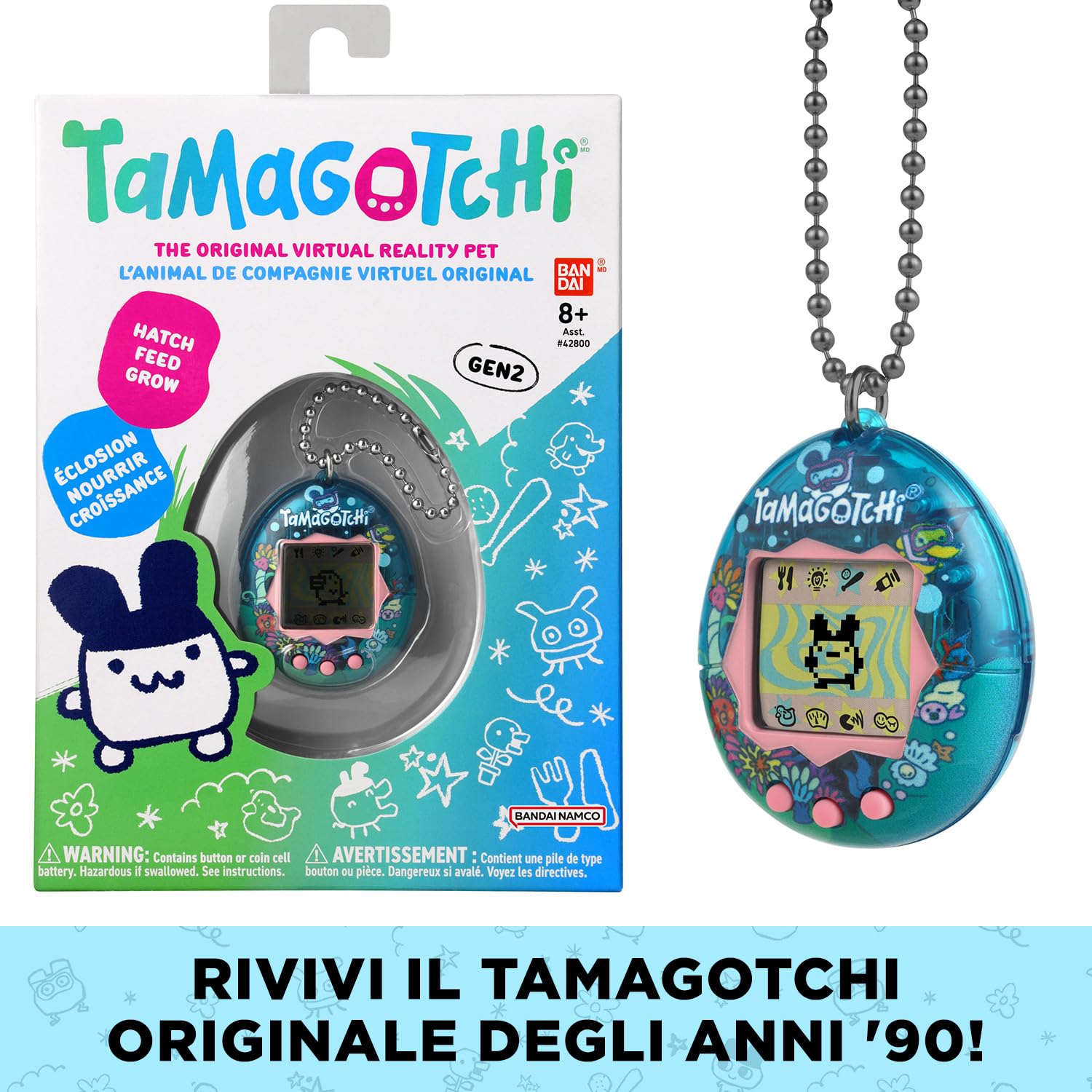 Bandai Tamagotchi Original Ocean animale virtuale schermo colori