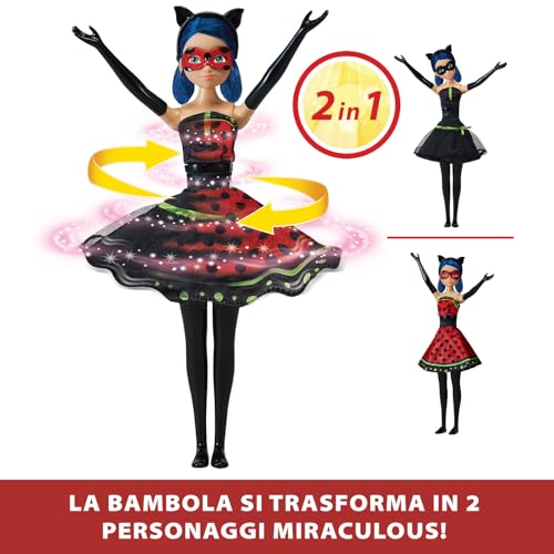 Bandai Miraculous Ladybug Trasformante bambola 26 cm Lady Noire