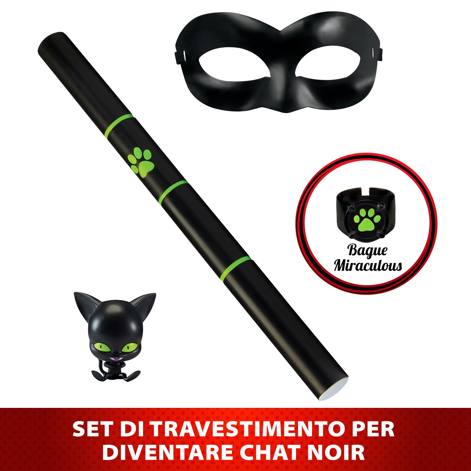 Bandai Miraculous Chat Noir set travestimento bambino