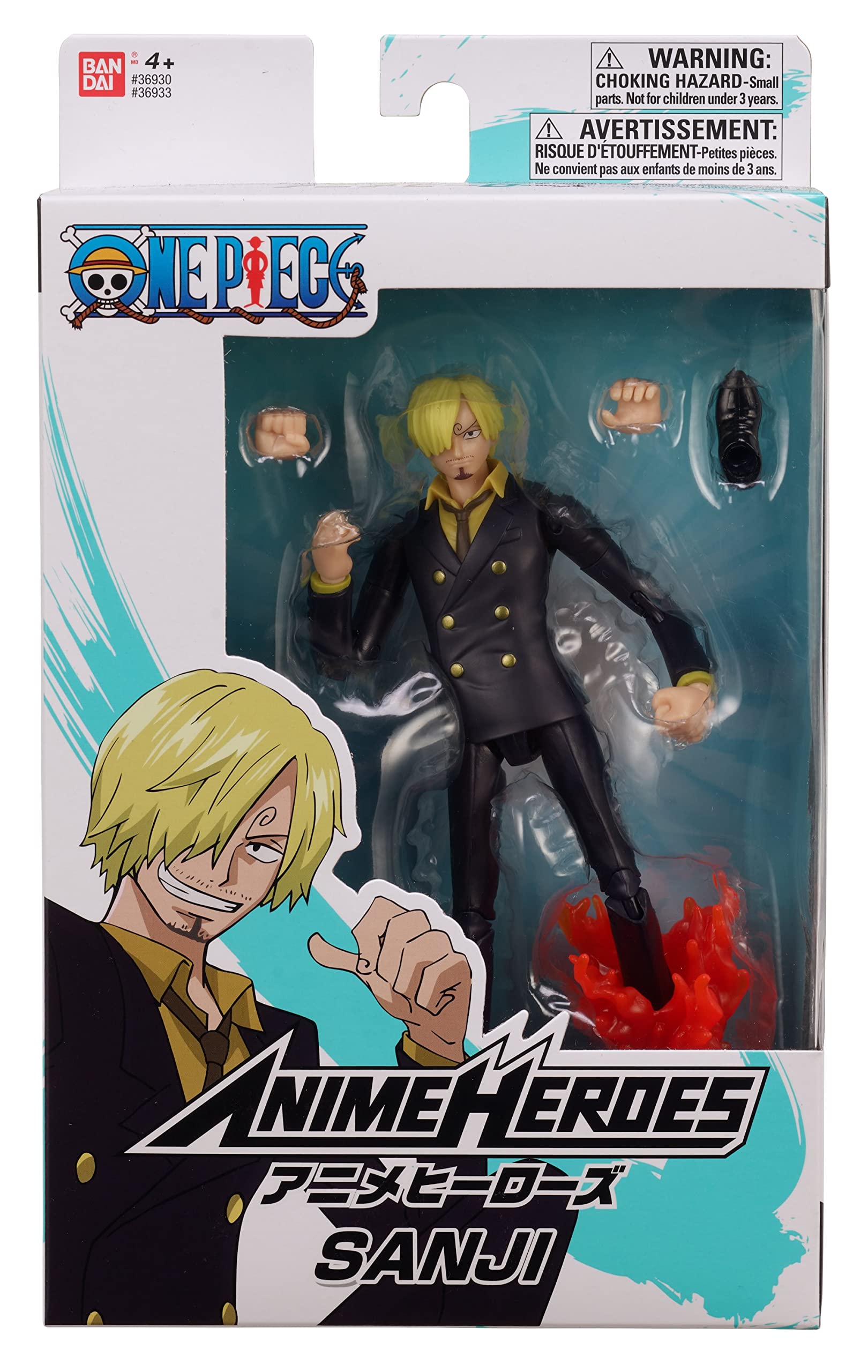 Bandai Anime Heroes 36933 action figure Sanji 17 cm snodata