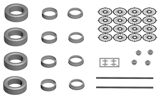 Tameo Kits PWT 01 ruote a raggi scala 1/43